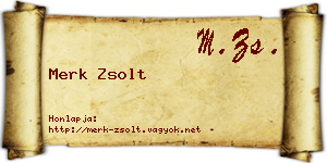 Merk Zsolt névjegykártya