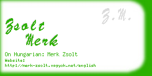 zsolt merk business card